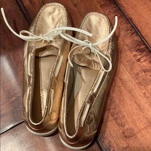 Rose gold Sperry Top Siders